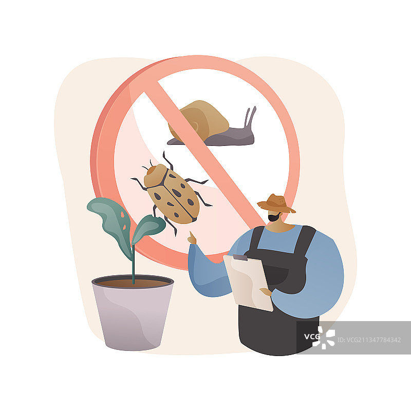 花园害虫概念抽象图片素材