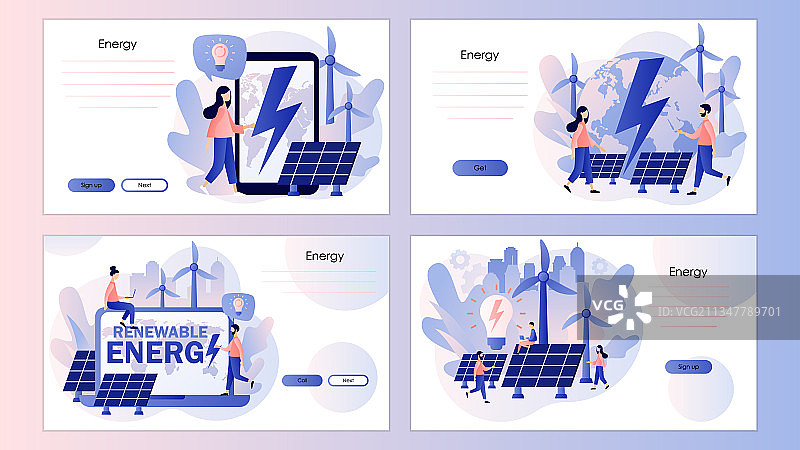 可再生能源发电厂替代方案图片素材