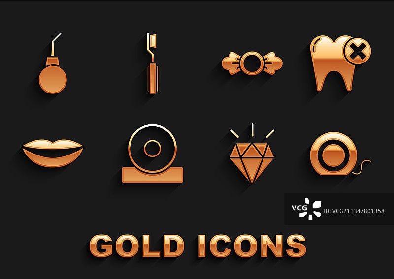 耳鼻喉科头反射镜和牙齿套装图片素材