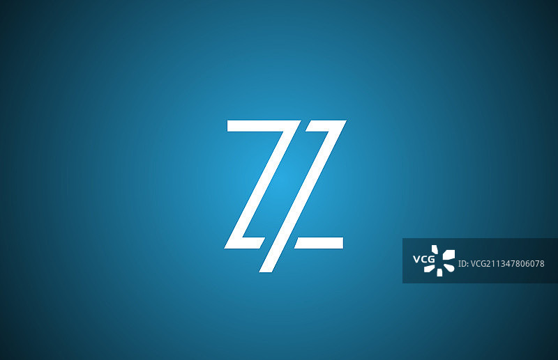 蓝白色字母Z标志图片素材