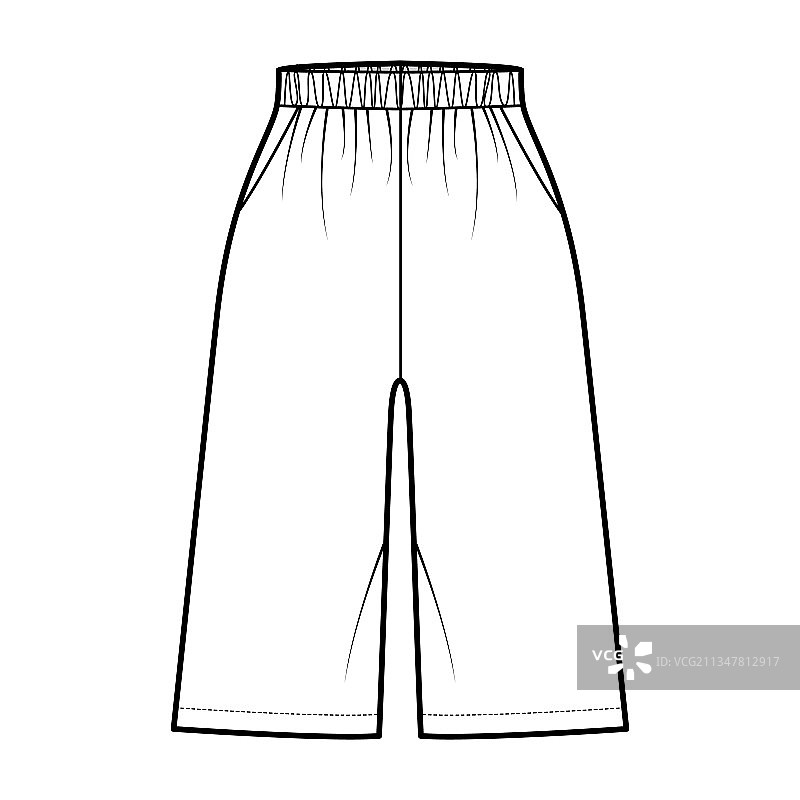 百慕大口袋短裤技术时尚图片素材