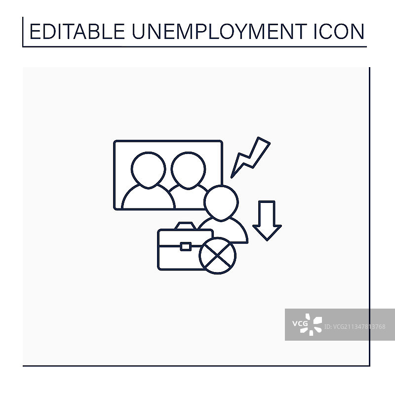 缩小线条图标图片素材