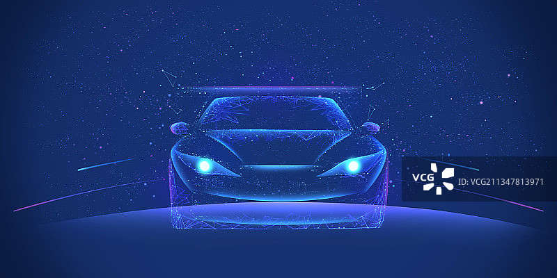 赛车星空科技横版图片素材