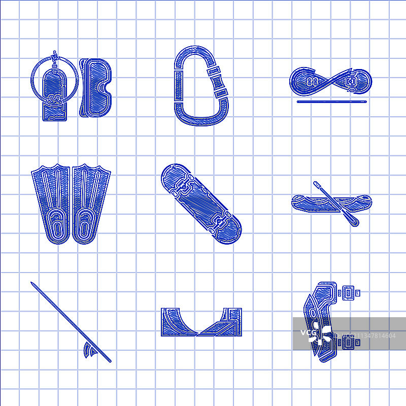 滑板技巧公园护膝漂流套装图片素材