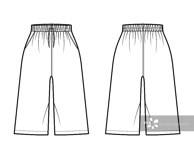 百慕大口袋短裤技术时尚图片素材