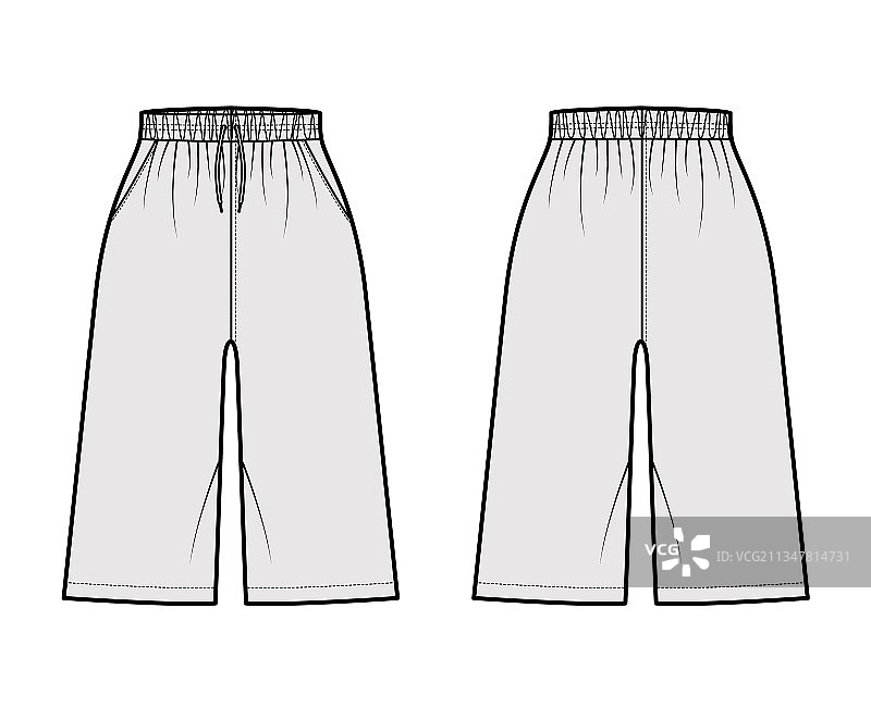 百慕大口袋短裤技术时尚图片素材