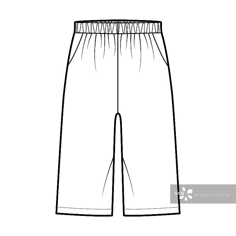 百慕大口袋短裤技术时尚图片素材