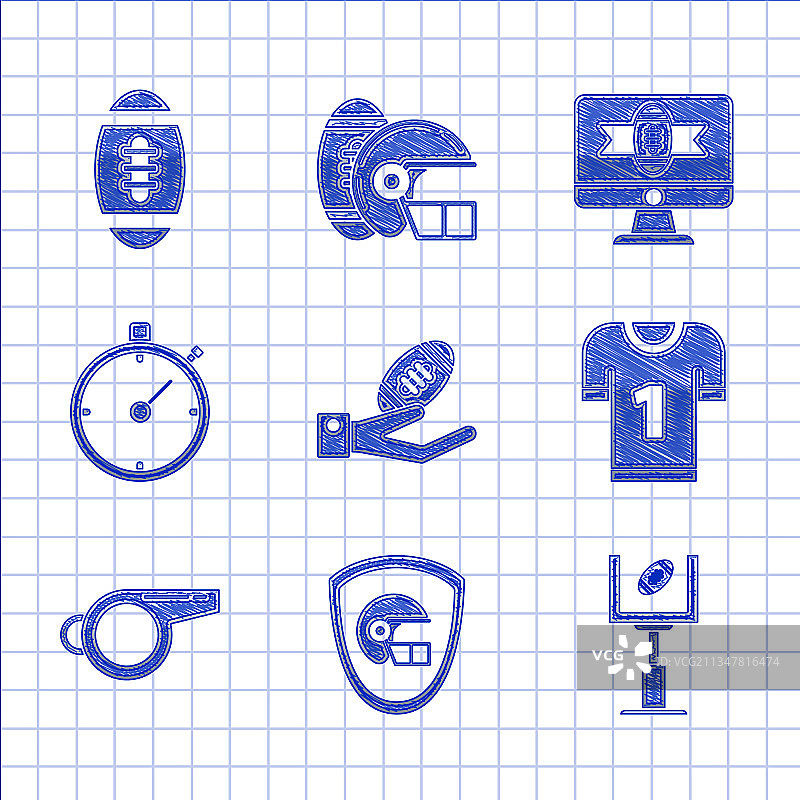 手持美式橄榄球和足球图片素材