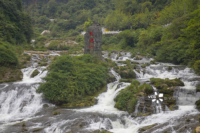 中国贵州贵阳市修文县桃源和景区--桃源河景区、桃源水库大坝图片素材