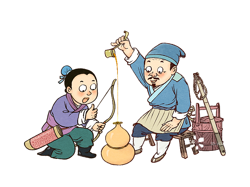 熟能生巧成语故事图片素材