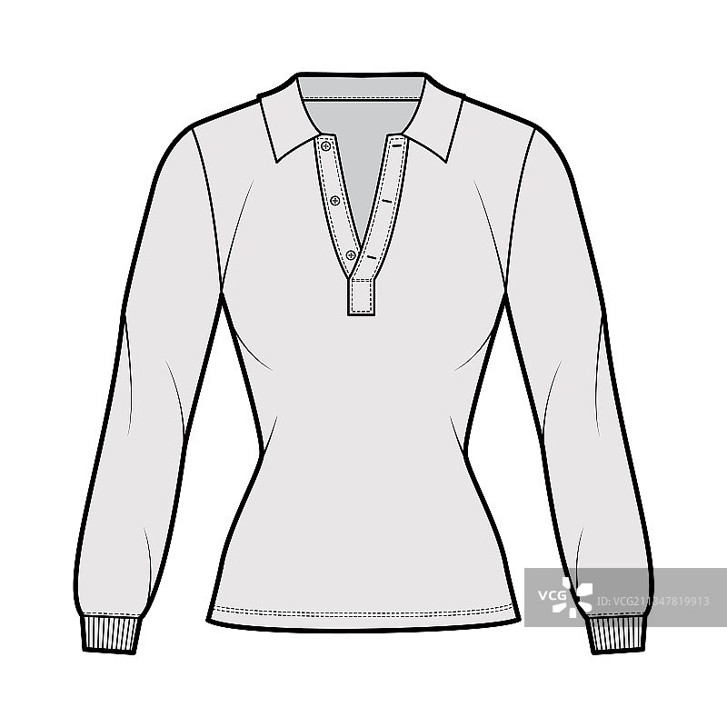 时尚的polo衫技术款式图片素材