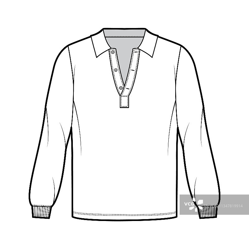 时尚的polo衫技术款式图片素材