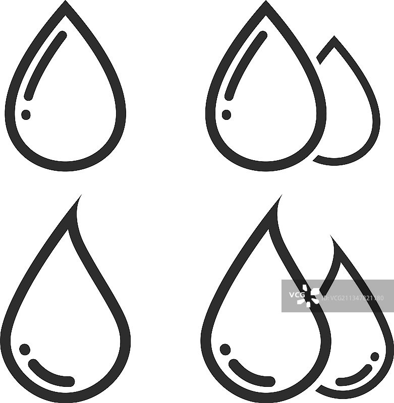 水滴线条模板图片素材