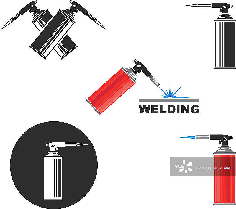 燃气焊枪瓶子图标设计模板图片素材