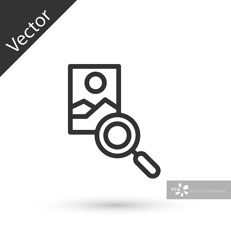 白色背景上的灰色线条照片修饰图标图片素材