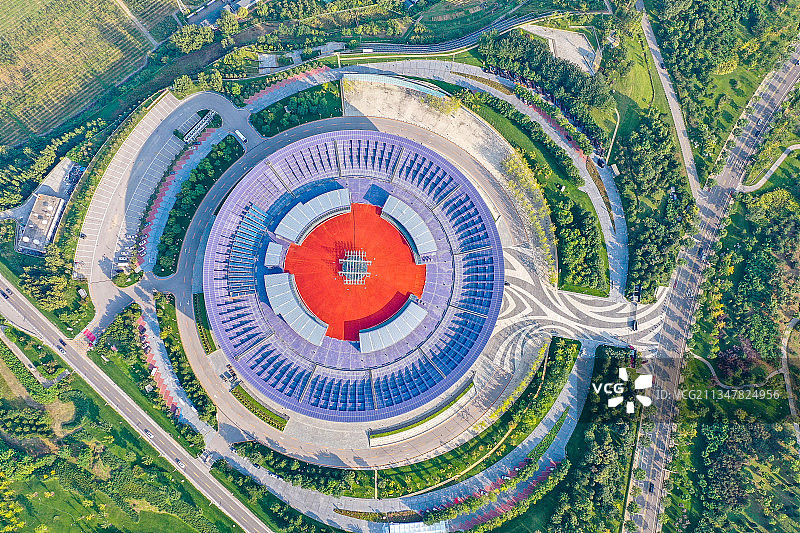 航拍北京雁栖湖国际会展中心图片素材