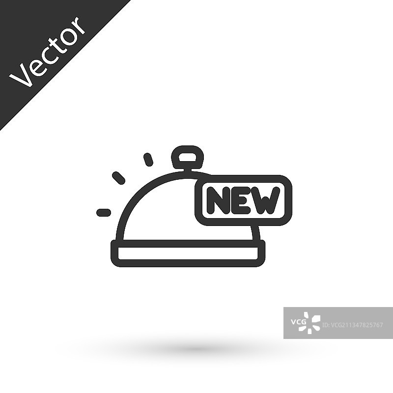 覆盖着托盘食物图标的灰线图片素材