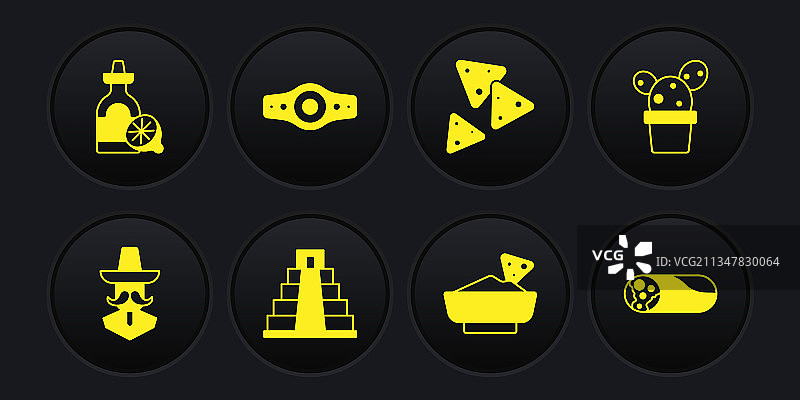 墨西哥男人草帽仙人掌多肉植物套装图片素材