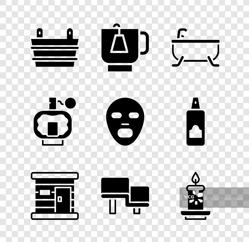 桑拿桶杯茶及茶包浴缸套装图片素材