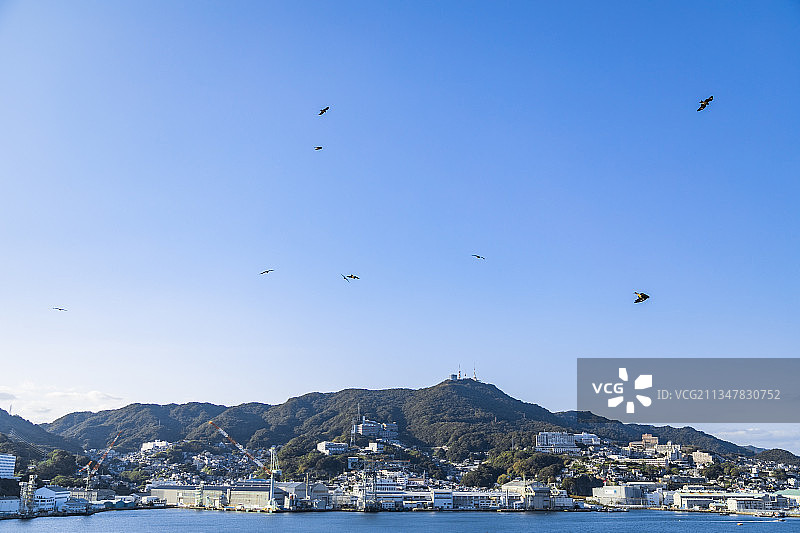 日本长崎县的海边风光图片素材