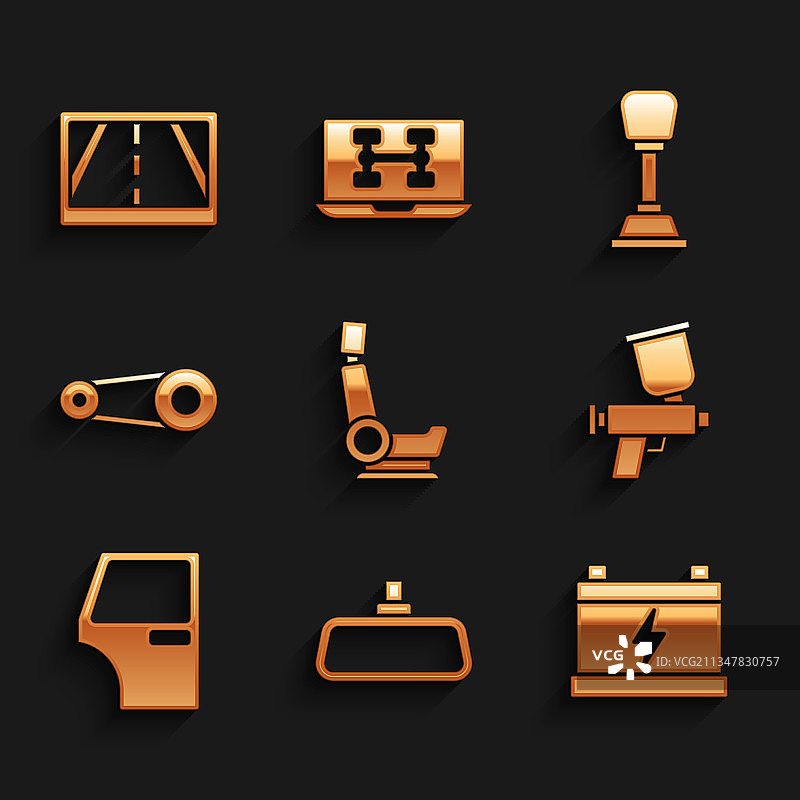 汽车座椅后视镜电池喷漆枪图片素材