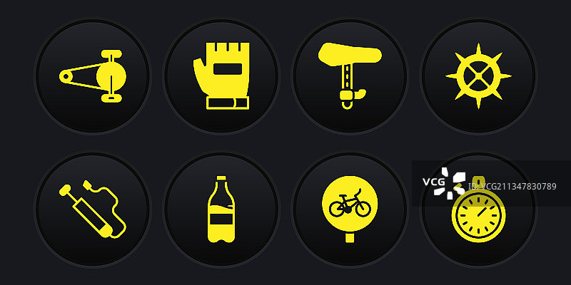 自行车气筒链轮曲柄运动水壶图片素材