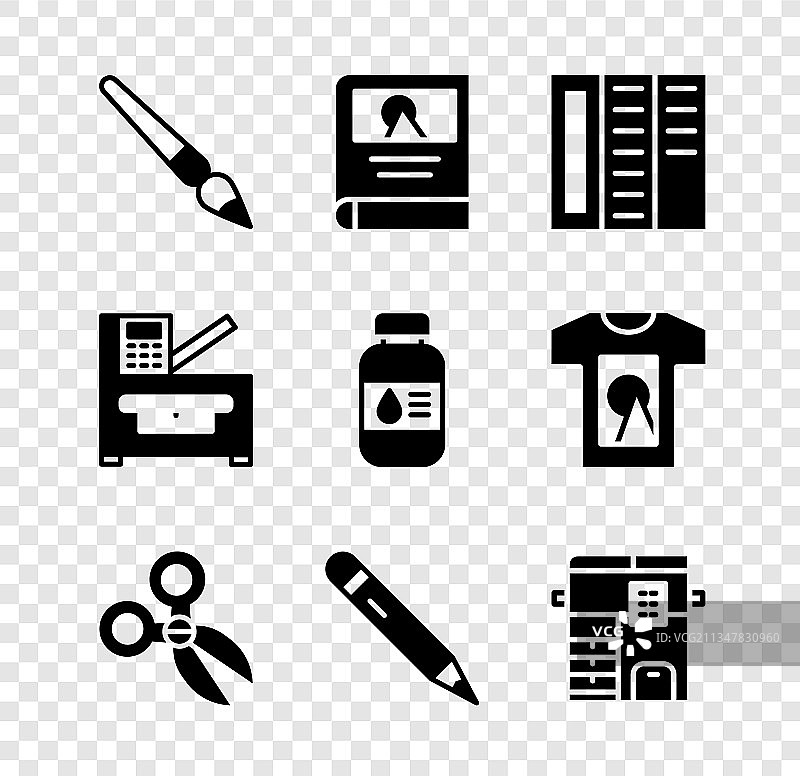 画笔、相册、画廊宣传册套装图片素材