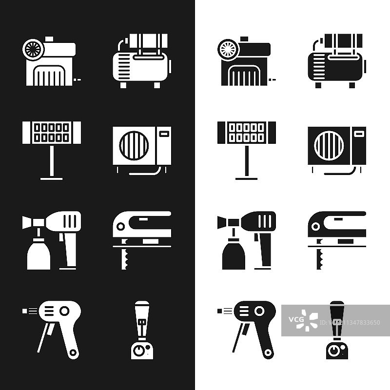 空调、电暖器和压缩机图片素材