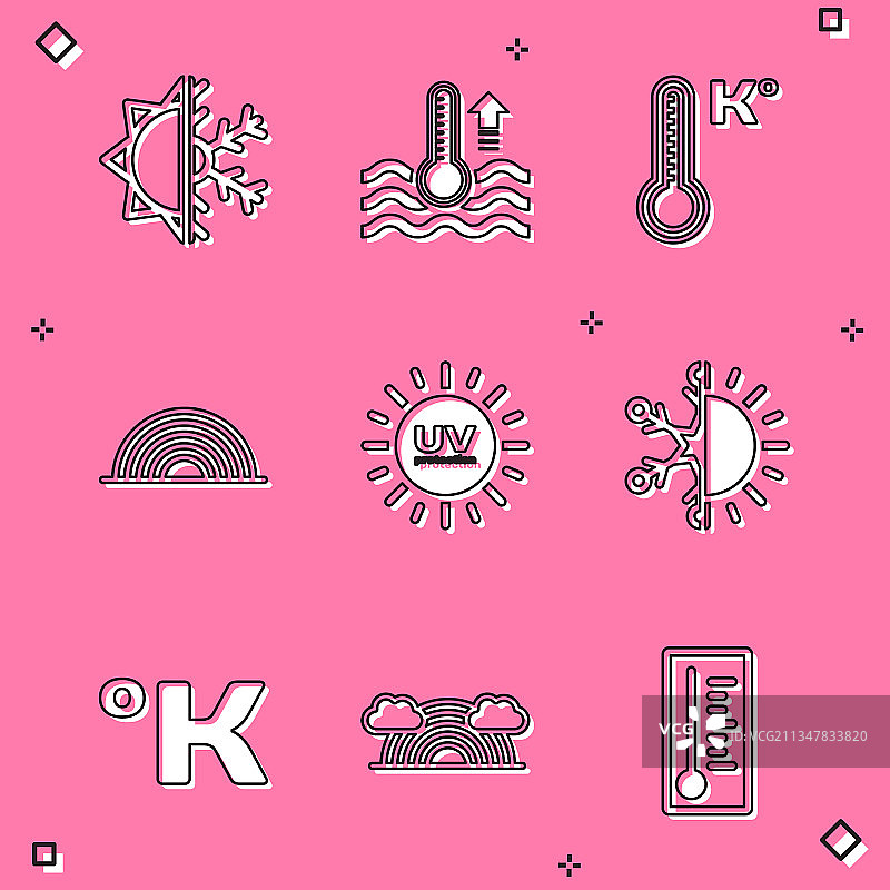 晴天雪花温度计水表合集图片素材