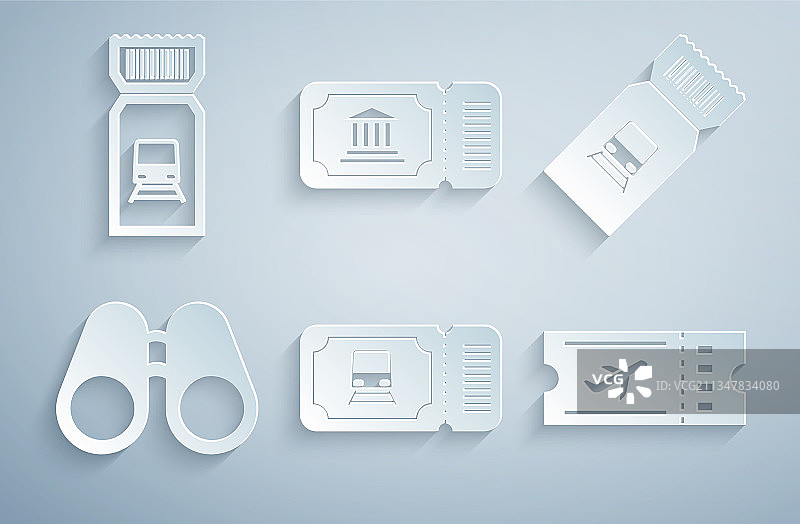 火车票双筒望远镜航空公司博物馆素材图片素材