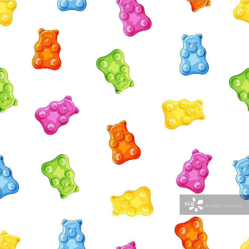 各种水果味软糖熊图片素材
