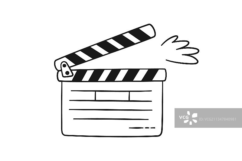 手绘电影场记板图片素材