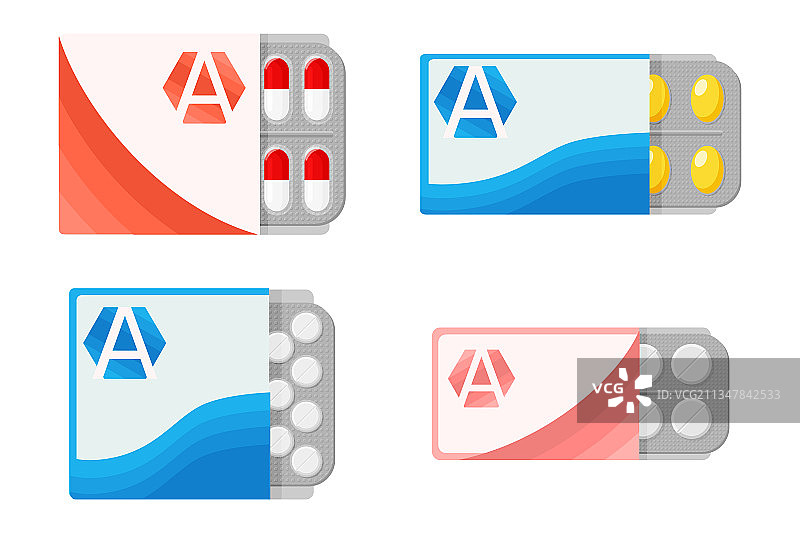 治疗疾病和疼痛的药丸泡罩图片素材