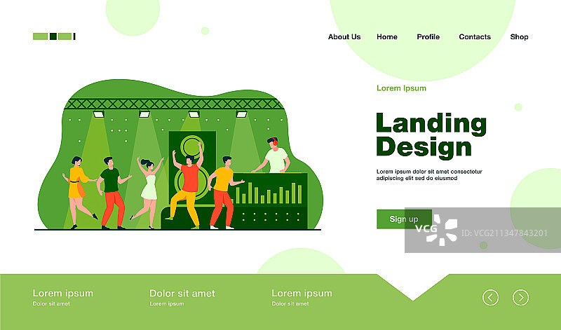 在俱乐部跳舞的快乐年轻人图片素材