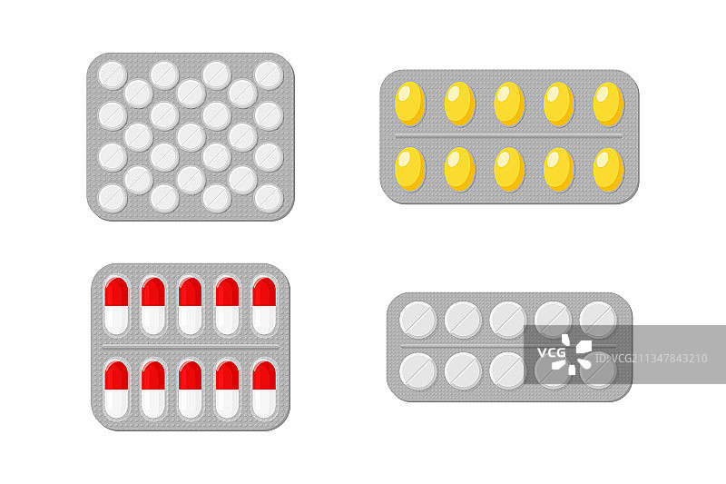治疗疾病和疼痛的药丸泡罩图片素材