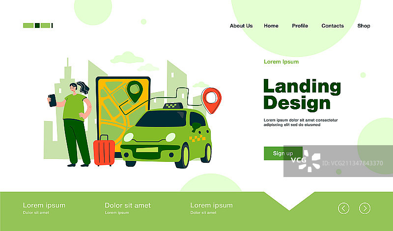 在线预约出租车去机场的乘客图片素材