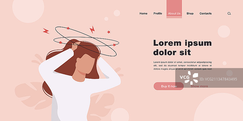 患有眩晕症的病人图片素材