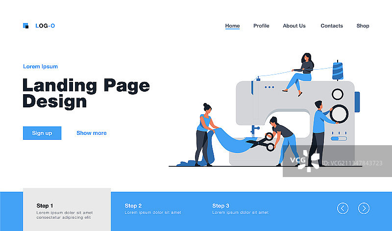 制作服装的裁缝图片素材