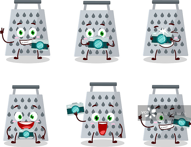 带磨碎物的摄影师职业表情符号图片素材