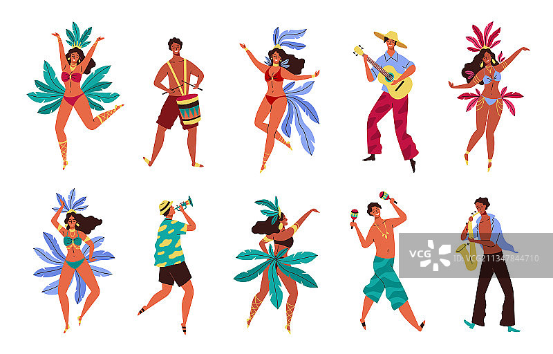 巴西狂欢节里约热内卢桑巴舞节图片素材