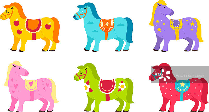 可爱卡通小马图片素材