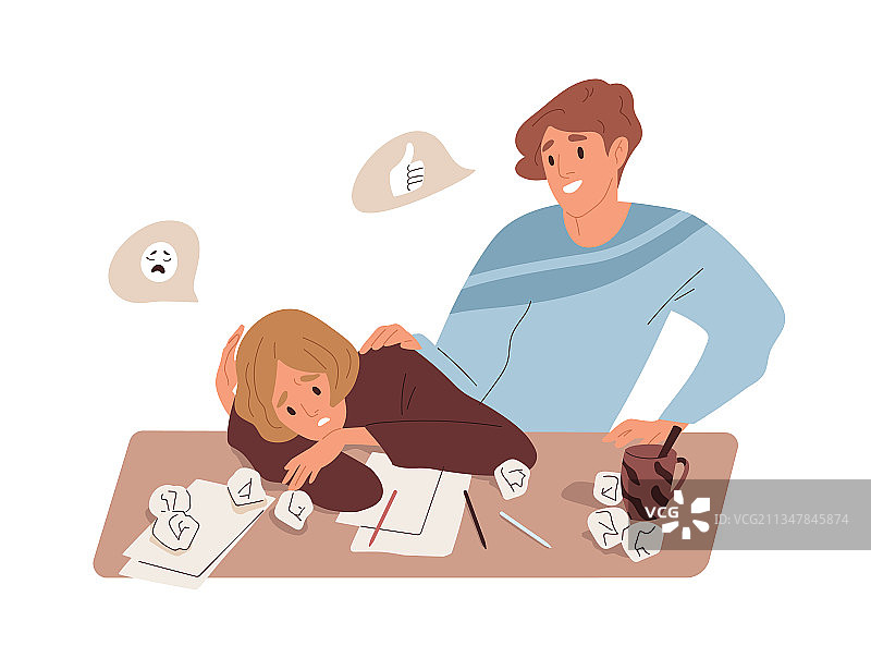 因工作和创意而沮丧的女人图片素材