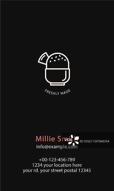 食品名片模板套装图片素材