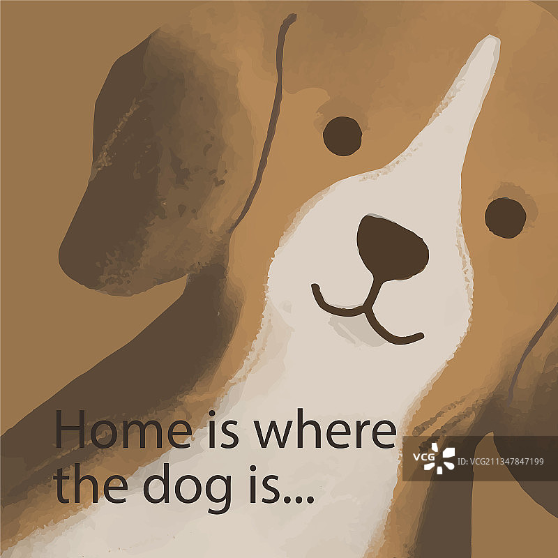 可爱的小猎犬模板狗社交媒体语录帖子图片素材