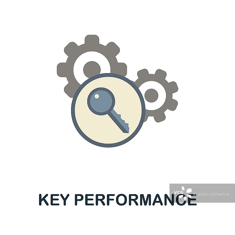 关键绩效扁平彩色图标图片素材