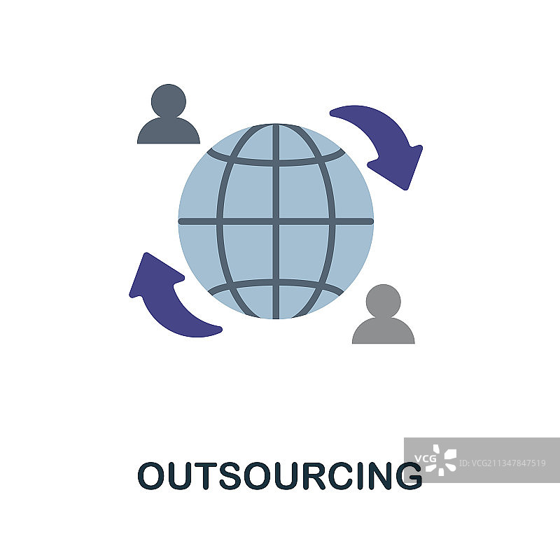 外包扁平图标，来自客户的彩色标志图片素材