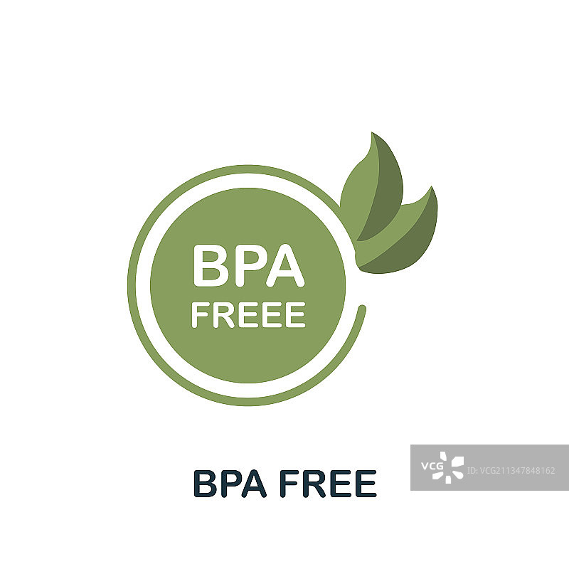 来自环保的无BPA图标扁平标志元素图片素材