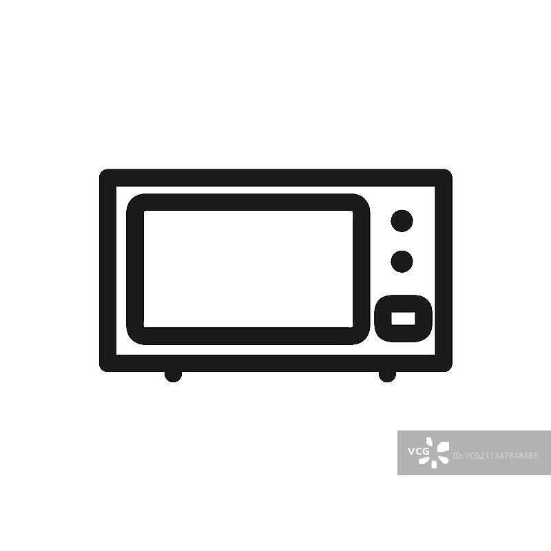 微波炉图标，线条样式图片素材