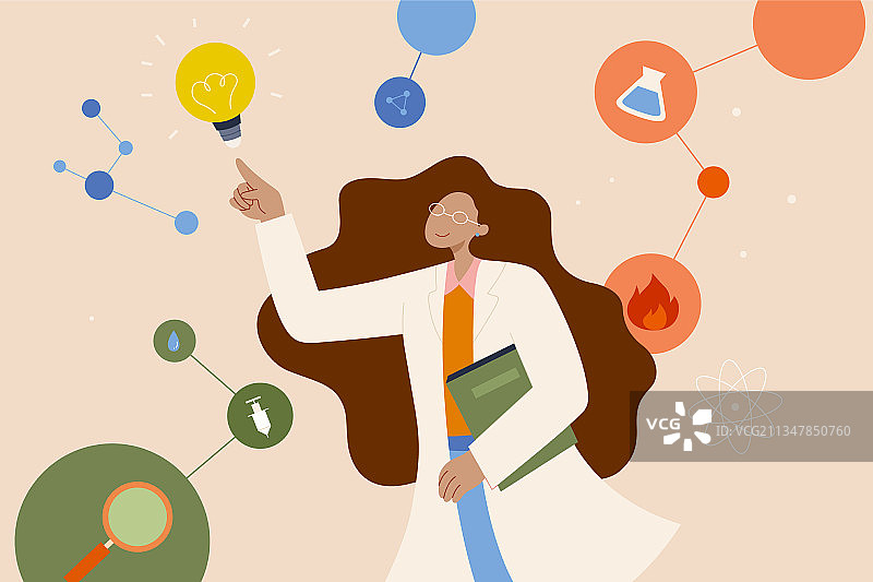 工作中女科学家图片素材