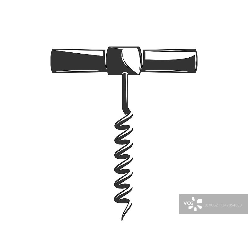 白色背景上隔离的开瓶器图片素材